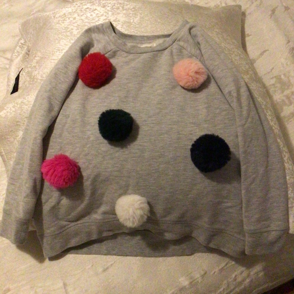 Pom Pom Sweatshirt, Size 6